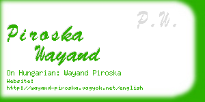 piroska wayand business card